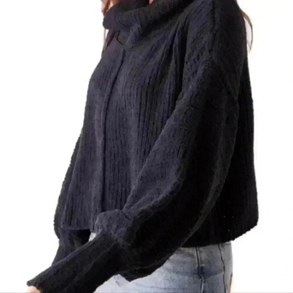 Free People Be Yours Pullover Sweater In Black extra small NWT - Picture 13 of 13